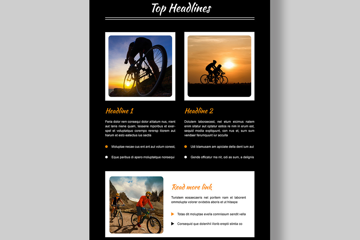 Sport email Newsletter Template, an UI Kit Template by MightyDesign (Photo 3 of 9)