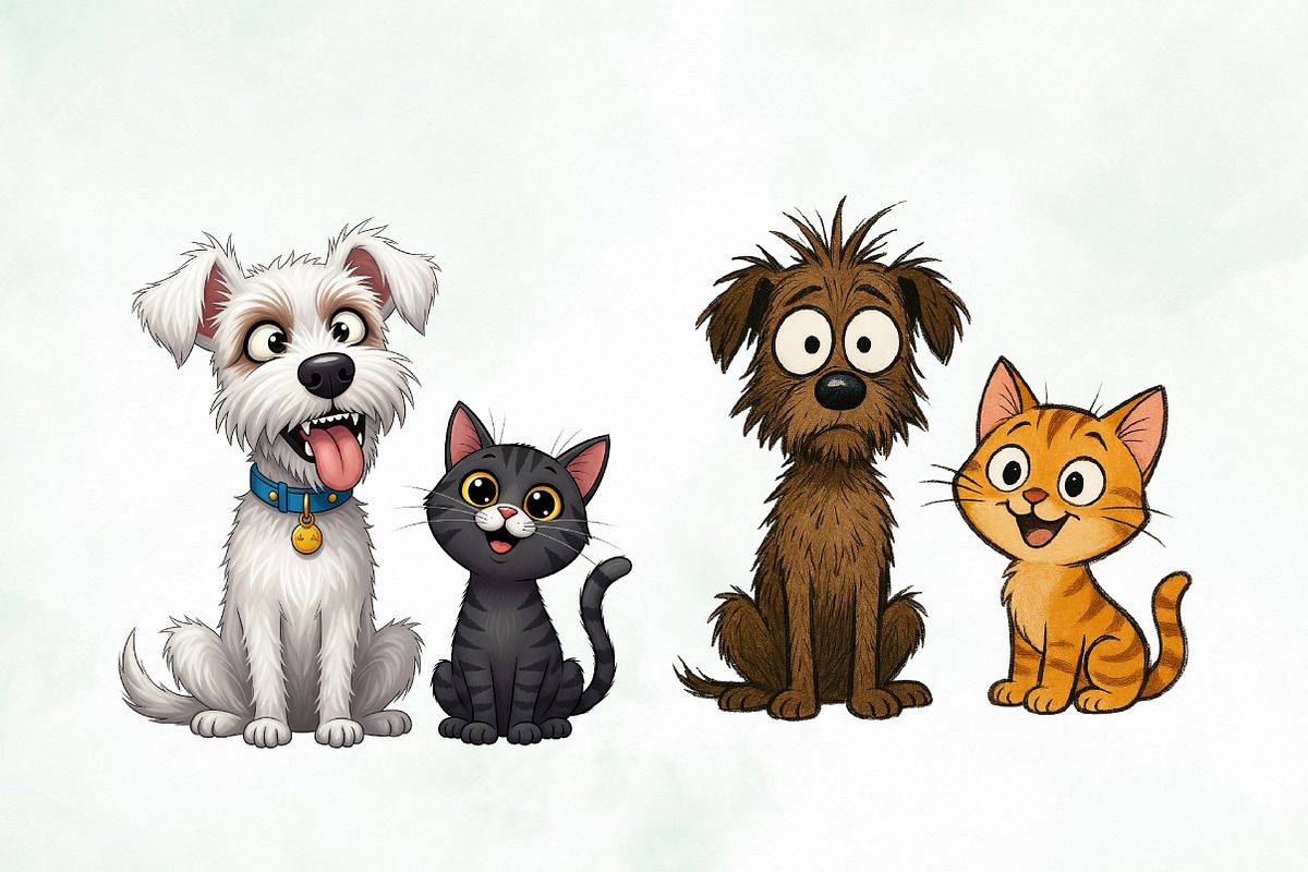Quirky Dogs & Cats Sublimation, an Illustration by Creative Art (Photo 3 of 8)