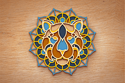 Tiger 3D Mandala - SVG cut file, an Object Graphic by Arshad Ali (Thumbnail 5 of 8)