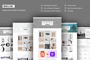 Minilow - Minimal portfolio template, a HTML Template by techboot (Thumbnail 1 of 6)