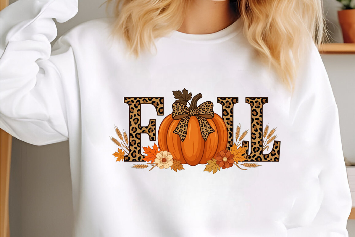 Cute Autumn Leopard Print Fall PNG, a Seasonal Illustration by designcity5 (Photo 2 of 4)