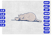 Tired Sleeping Cat with Coffee File, an Illustration by Purpose Ekbal (Thumbnail 1 of 3)