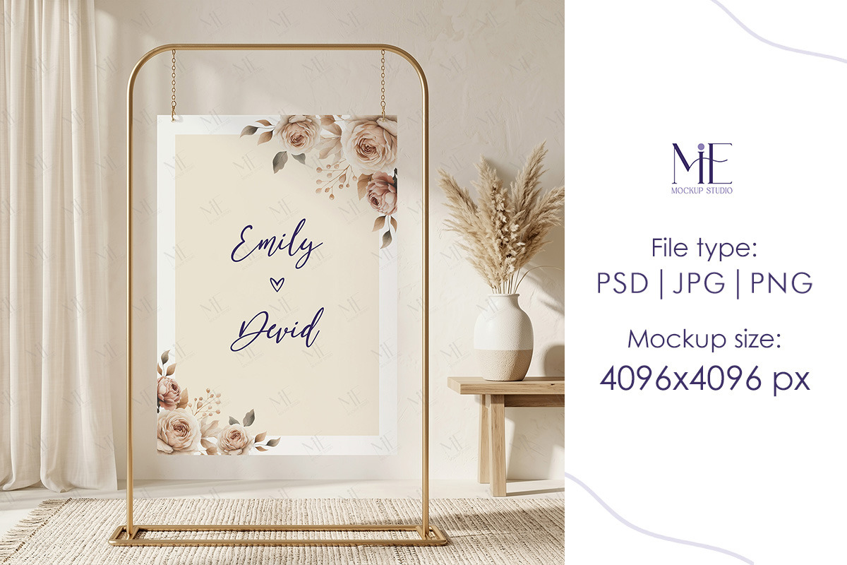 A1 Sign Poster Banner PSD Mockup, an Advertising Mockup by Mie Mockup Studio (Photo 4 of 7)