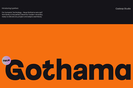 Neue Gothama - Geometric 9 Fonts, a Sans Serif Font by Casloop Studio