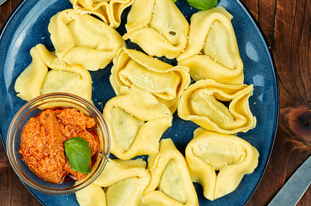 Tortelloni with spinach filling, a Food & Drink Photo by MLunov MLunov