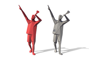 Low Poly Posed People Pack 6