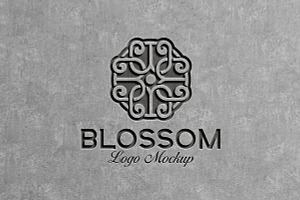 Engraved Concrete Logo Mockup