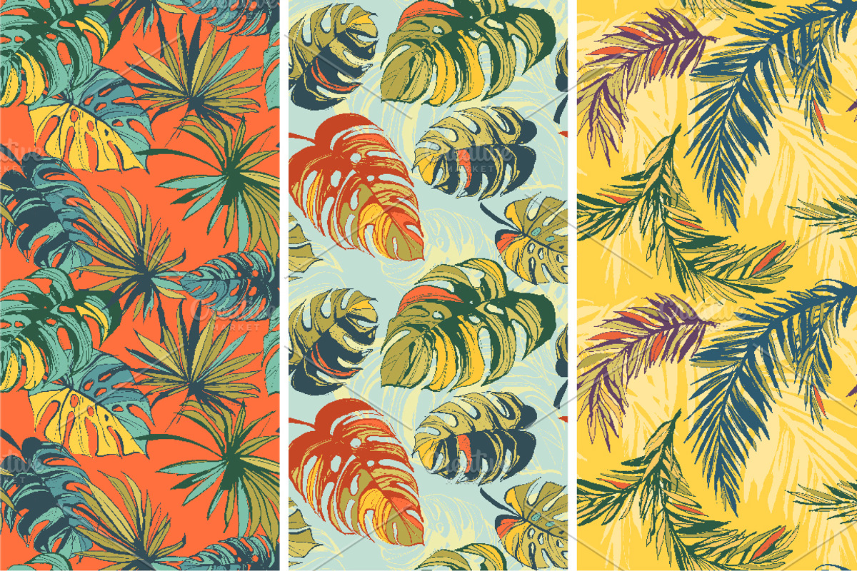 Big Tropical Set: patterns & frames, a Pattern Graphic by VasilkovS (Photo 6 of 7)