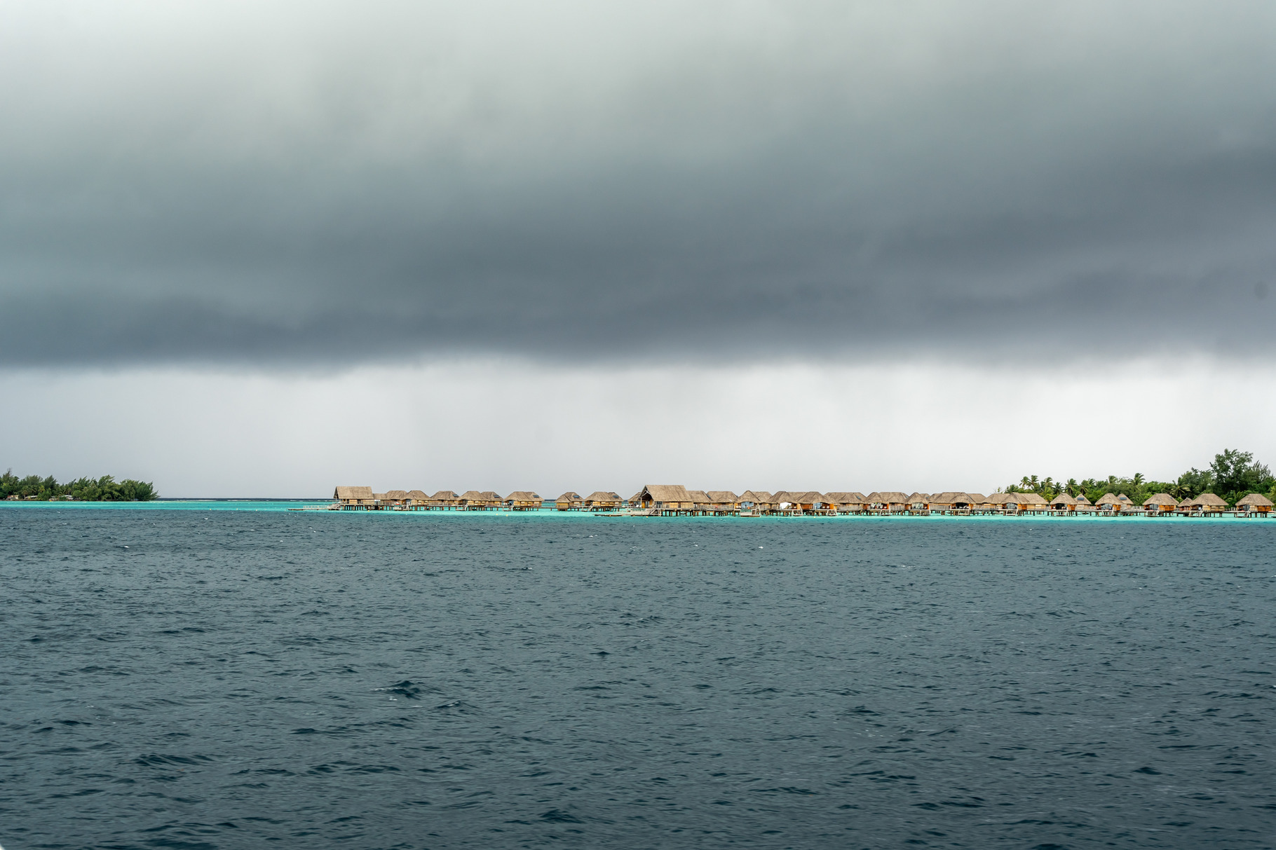 Luxury Bungalows on Motus Around Bora Bora Island, French Polyne, a ...