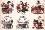 Strawberry Goose Clipart Bundle, an Illustration by Digital Artistic99 (Thumbnail 4 of 9)