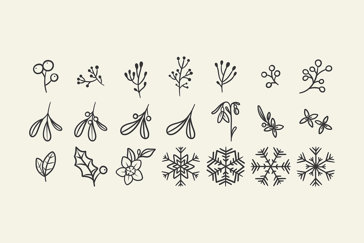 Hand Drawn Winter Illustrations, an Illustration by HonestiesPrintS (Photo 4 of 5)