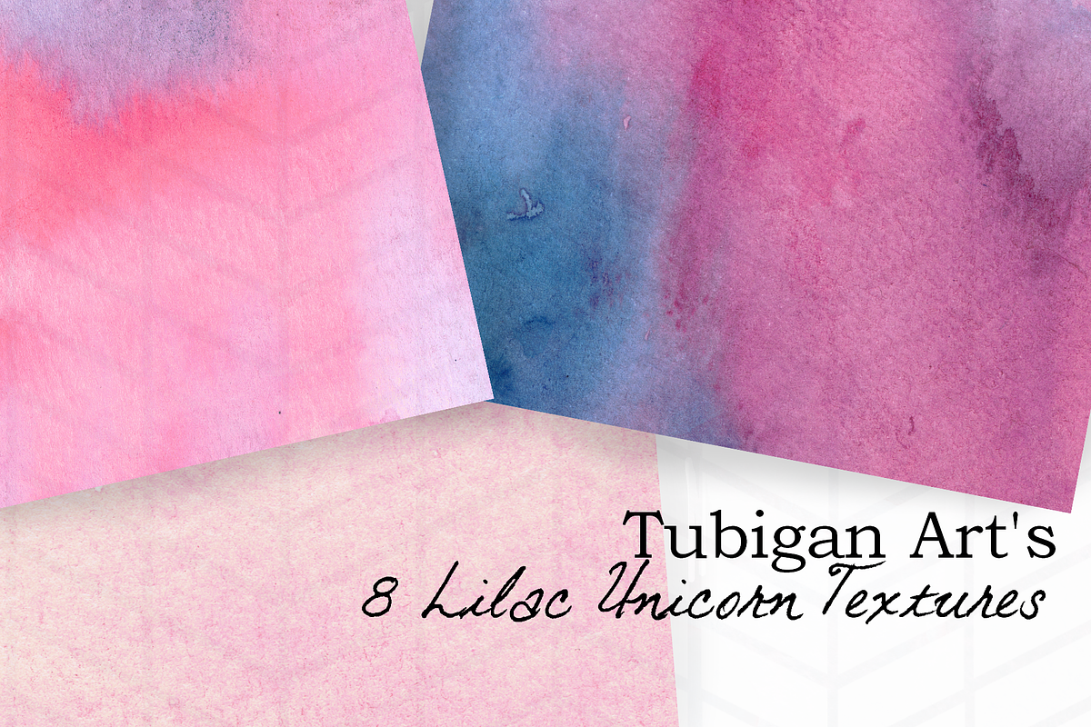 Purple/Lilac Unicorn Watercolor, a Texture Graphic by Tubigan Art (Photo 1 of 2)