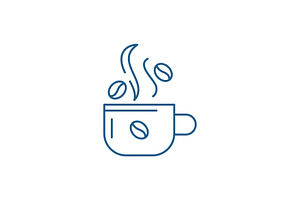 Cup Of Coffee Line Icon Concept. Cup