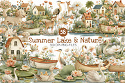 Summer Lake & Nature Clipart, an Illustration by Designworld (Thumbnail 1 of 8)