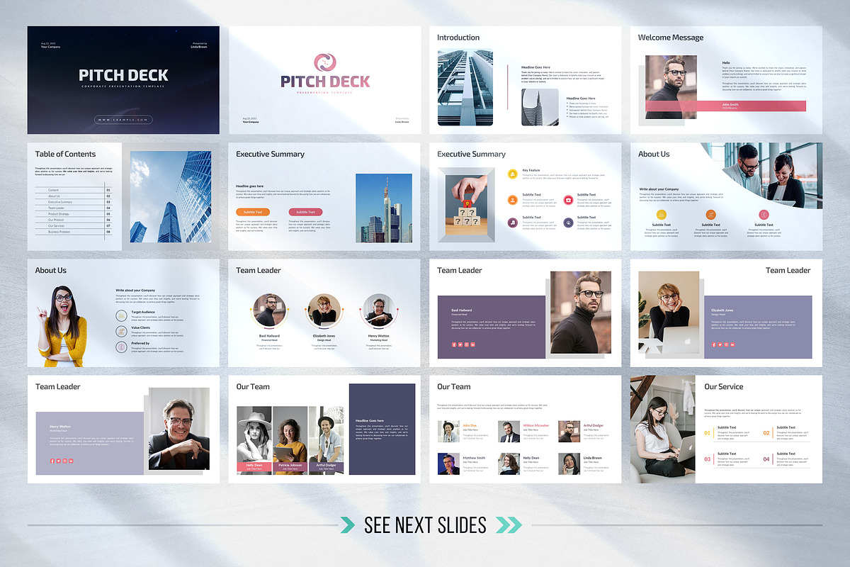 Pitch Deck Presentation Bundle, a Presentation Template by White Graphic (Photo 5 of 13)