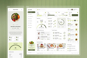 Nutrition & Diet Dashboard UI Figma, an UI Kit Template by peterdraw