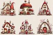 Whimsical Christmas House Clipart Bu, an Illustration by SVGArt (Thumbnail 4 of 8)