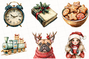 Classic Christmas Watercolor Clipart, an Illustration by OK Design (Thumbnail 5 of 5)