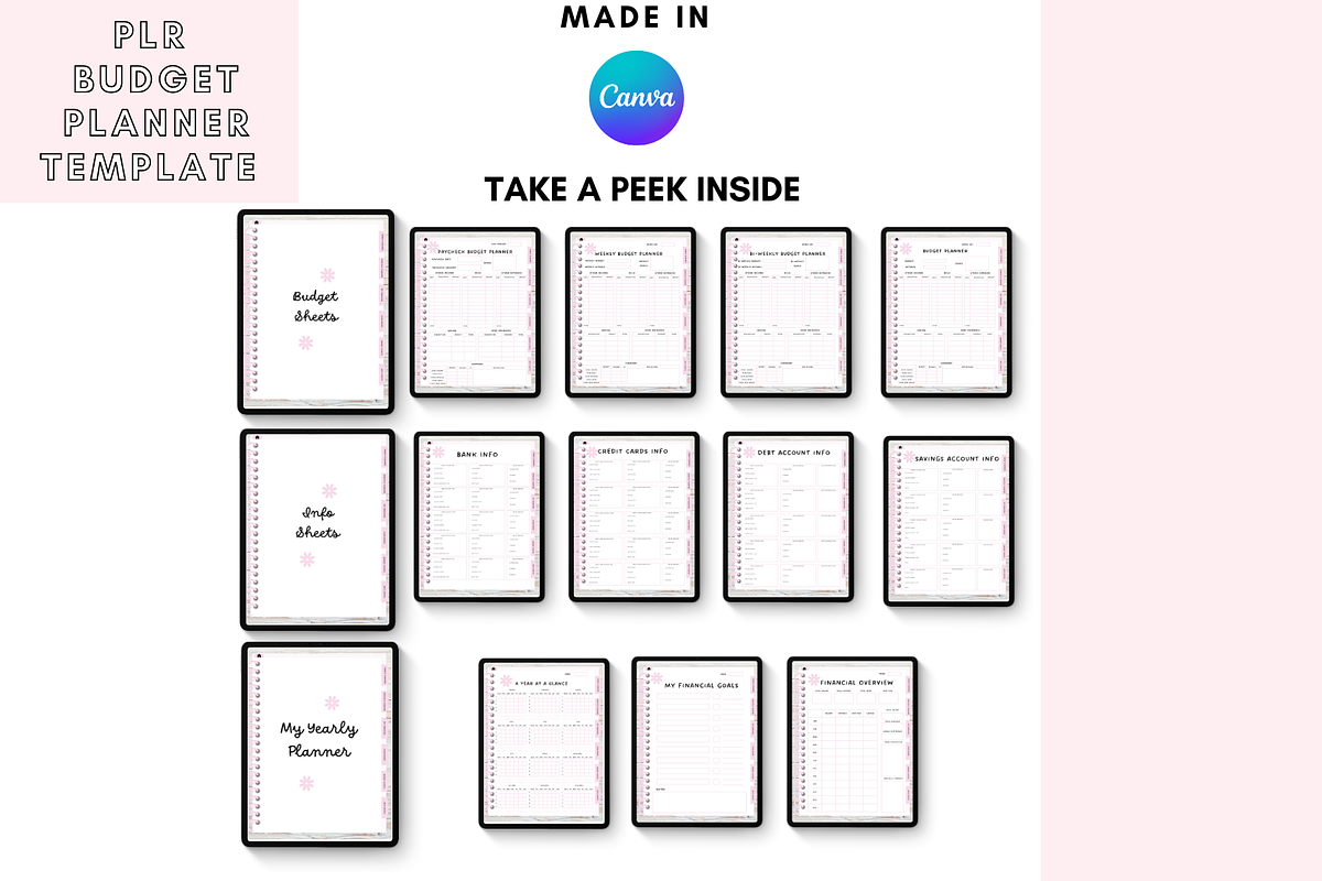 Canva Digital Budget Planner, a Stationery Template by DigitalbossCreations (Photo 5 of 7)