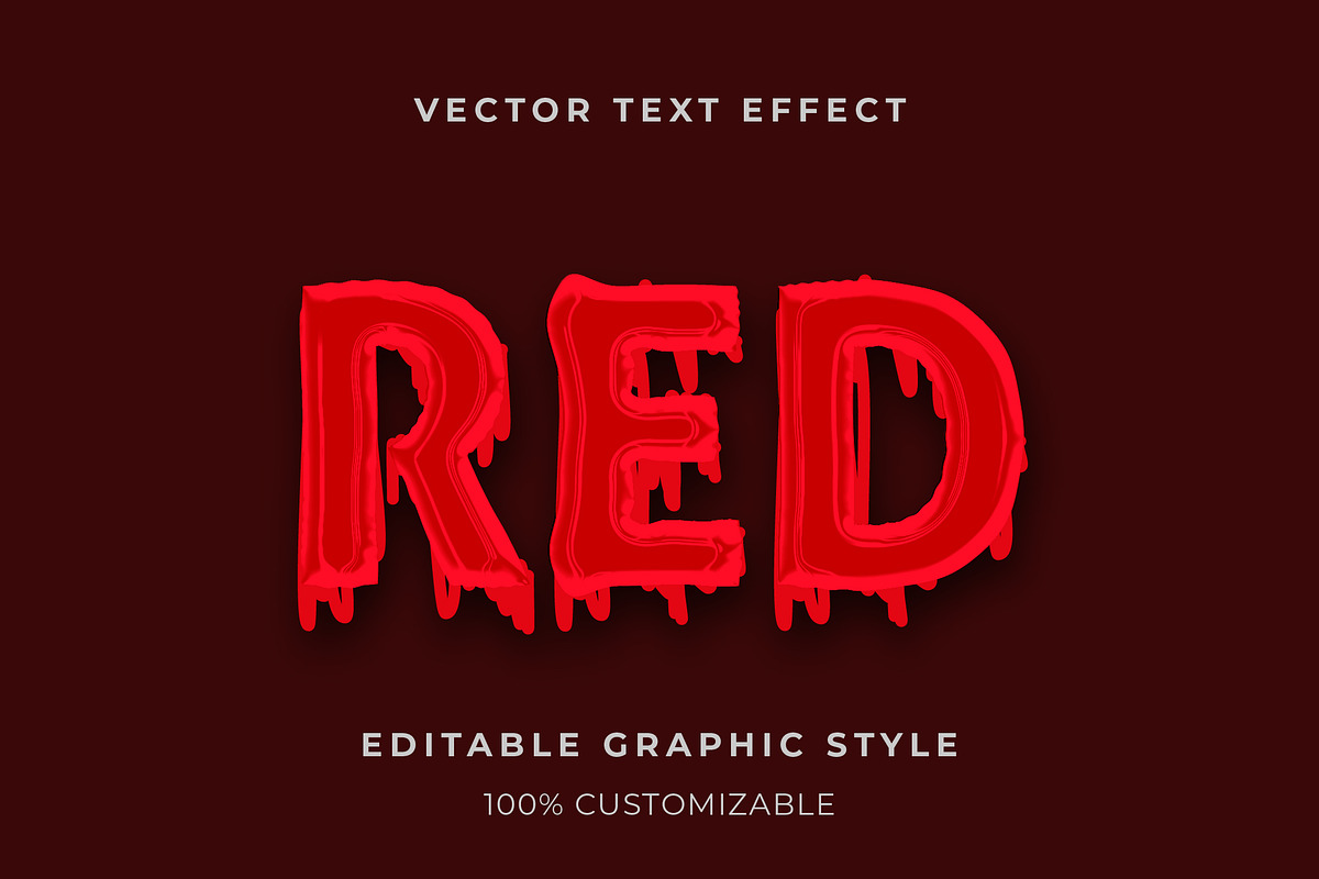 Glossy Dripping Liquid Text Effect
