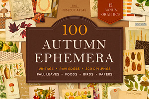 100 Vintage Autumn Ephemera