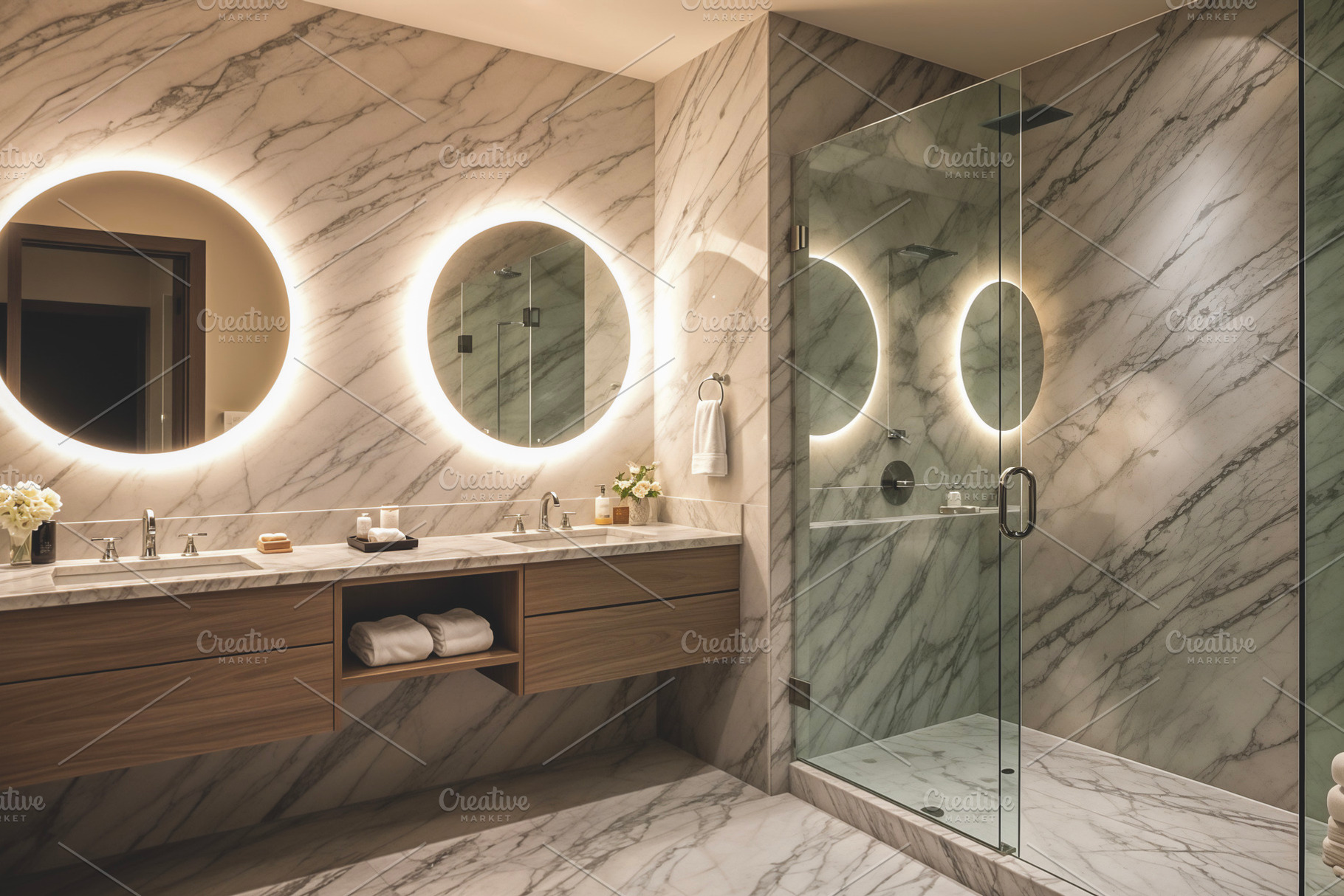 Modern luxury bathroom, a Photo by rarrarorro