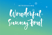 Sunny Script + Extras, a Script Font by Vera Holera (Thumbnail 1 of 7)
