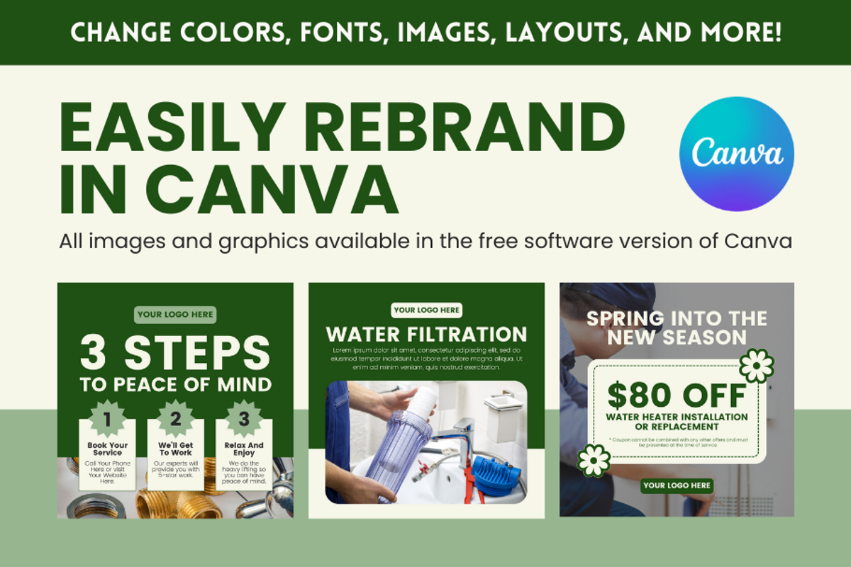 Plumbing Services Social Marketing, a Social Media Template by ShayMadeWhat (Photo 2 of 6)