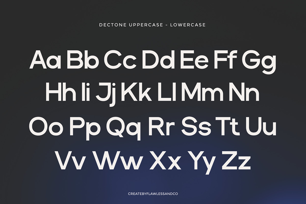 Dectone - Family Sans Serif Font, a Sans Serif Font by Flawless And Co (Photo 8 of 10)