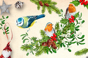 Merry Christmas Clipart Illustration