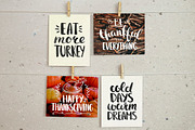 Thanksgiving Day lettering & clipart, a Decorative Illustration by harmonia_green_art (Thumbnail 6 of 8)