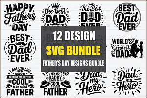 Best Dad Ever T-Shirt Bundle, an Object Graphic by jahid234