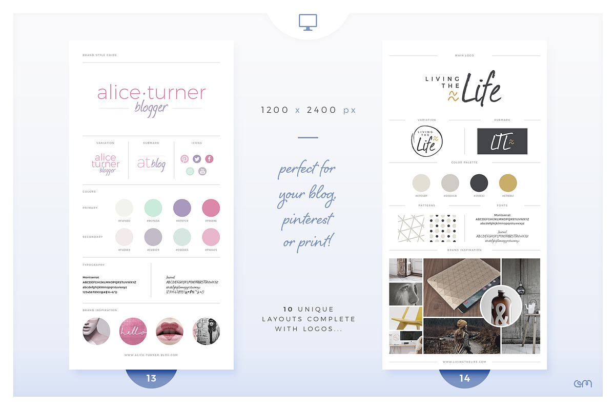 Brand Boards / Style Tiles VOL 2, a Templates & Theme by AM Studio (Photo 6 of 11)