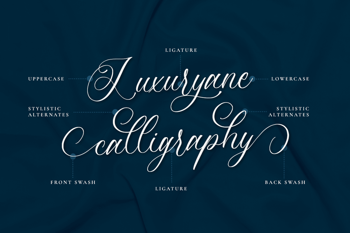 Luxuryone Calligraphy, a Script Font by RockboyStd (Photo 7 of 12)