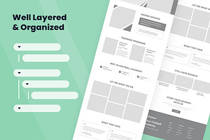 Soccer Academy Wireframe Website