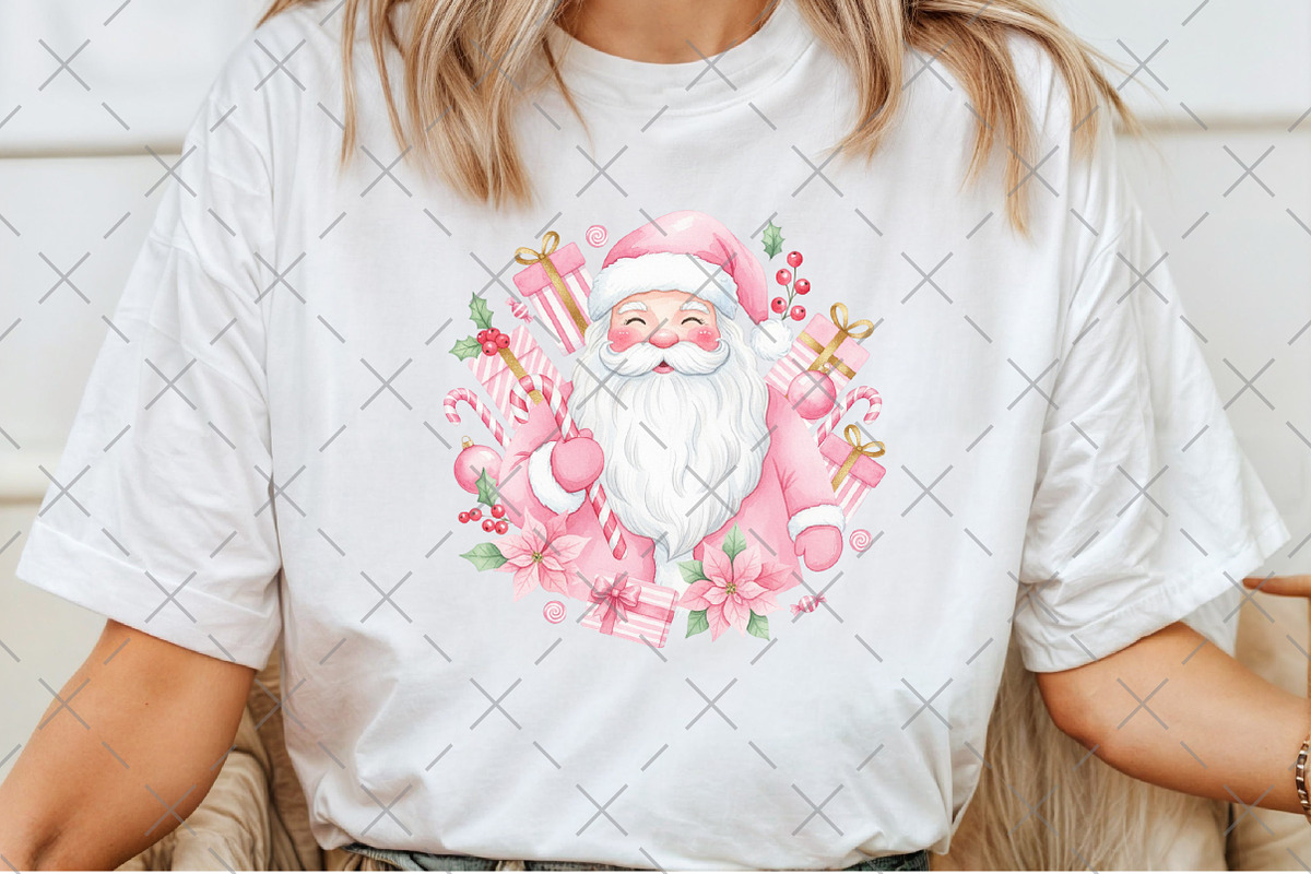 Christmas Coquette Pink Santa PNG, an Illustration by Craft Nest (Photo 5 of 6)