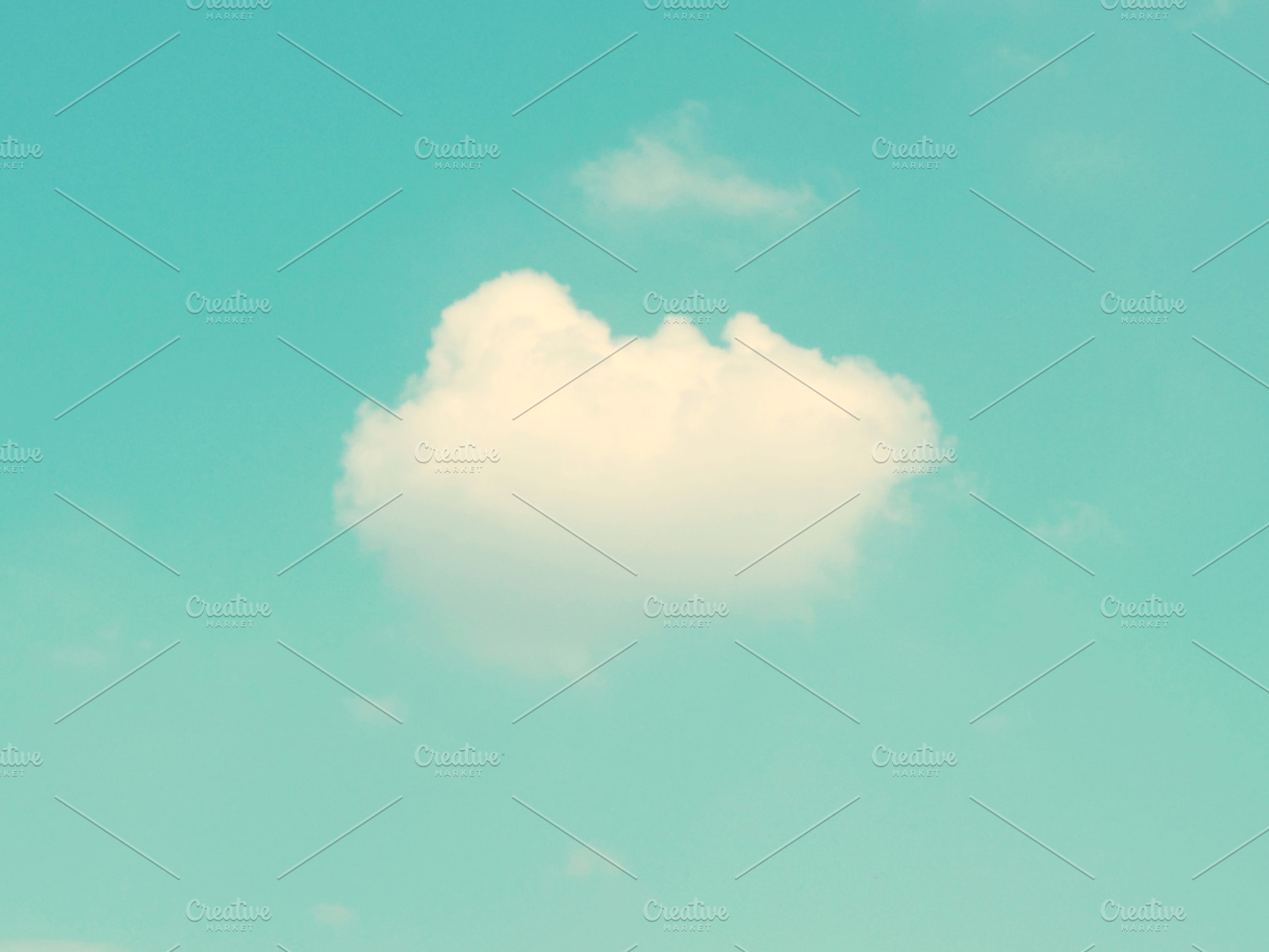 Retro Sky And Cloud