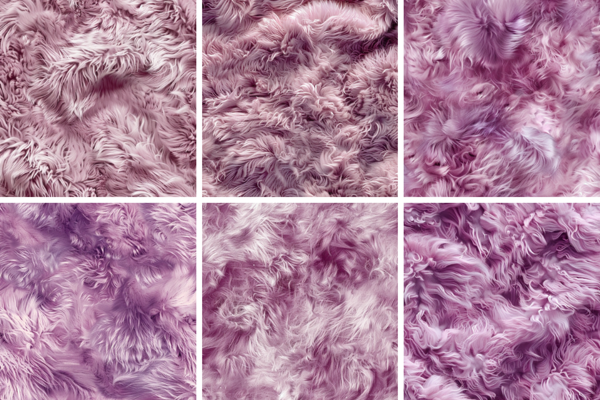 Mauve Fluffy Seamless Patterns