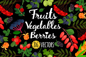 Vegetables, fruits, berries