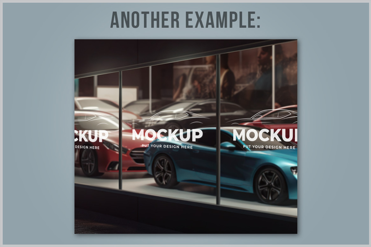 Window Signage Car Shop Mockup PSD, an Advertising Mockup by Bruno's Shop