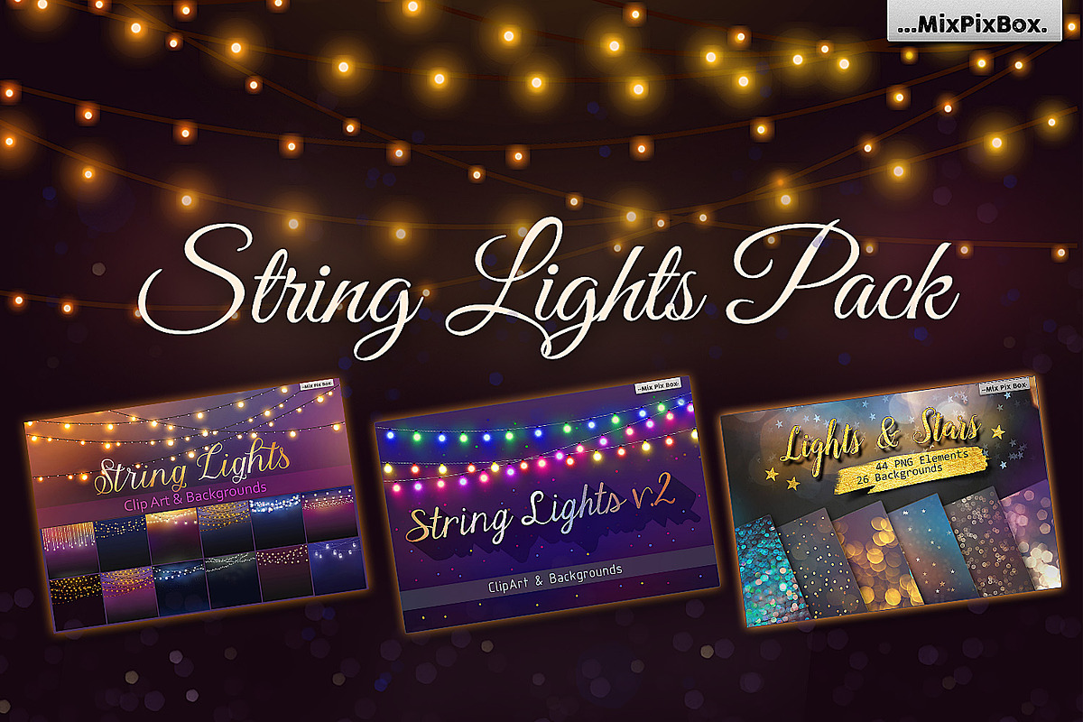 String Lights Pack, a Pattern Graphic by MixPixBox (Photo 1 of 14)