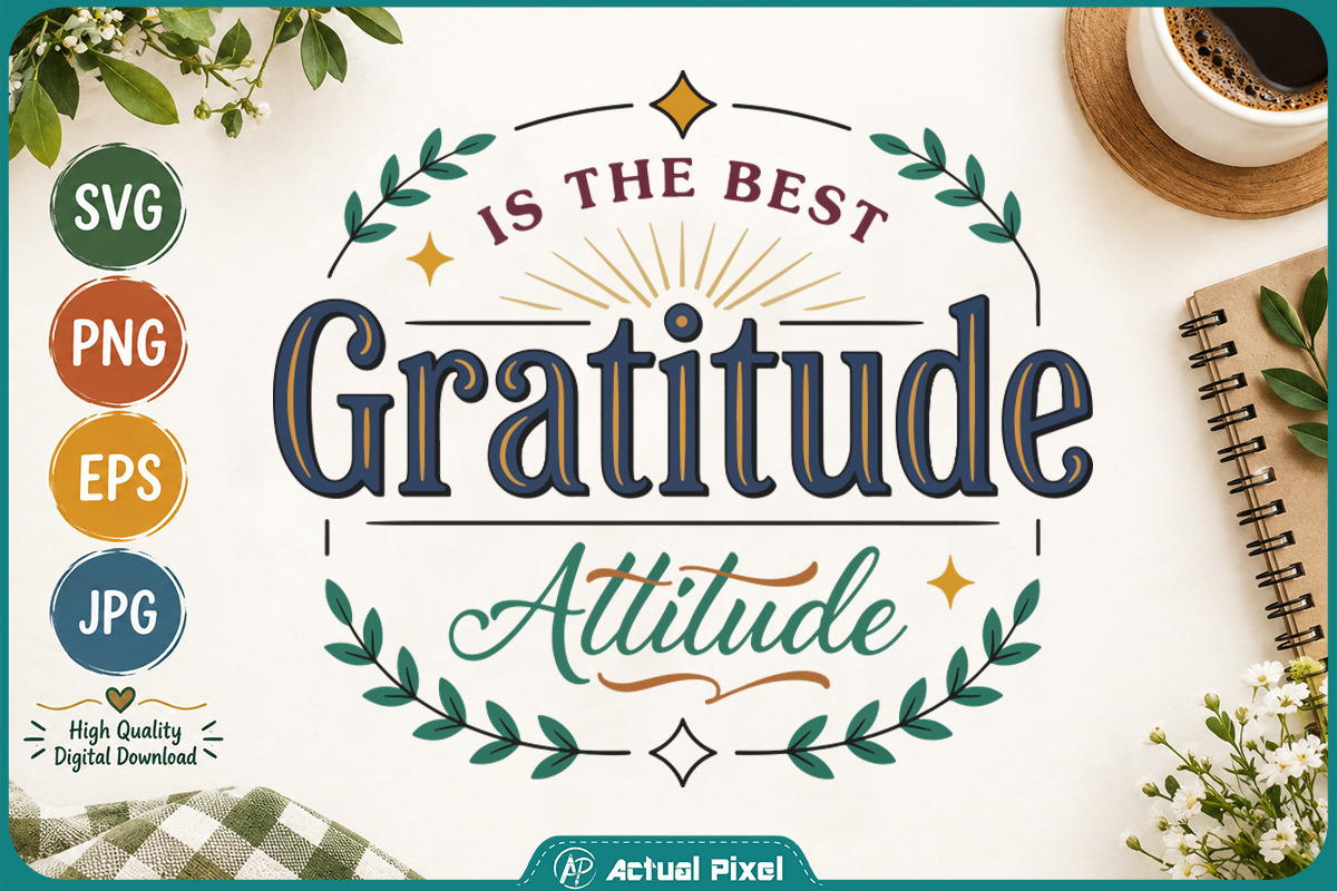 Gratitude Quotes Bundle, a Decorative Illustration by Actual Pixel (Photo 14 of 22)