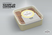 Clear Square Lid Container Mockup, a Cups & Container Mockup by INCDesign (Thumbnail 6 of 8)