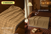 Woven Throw Mockup Bundle - 2 Files, a Household Mockup by VisualGrid (Thumbnail 2 of 5)