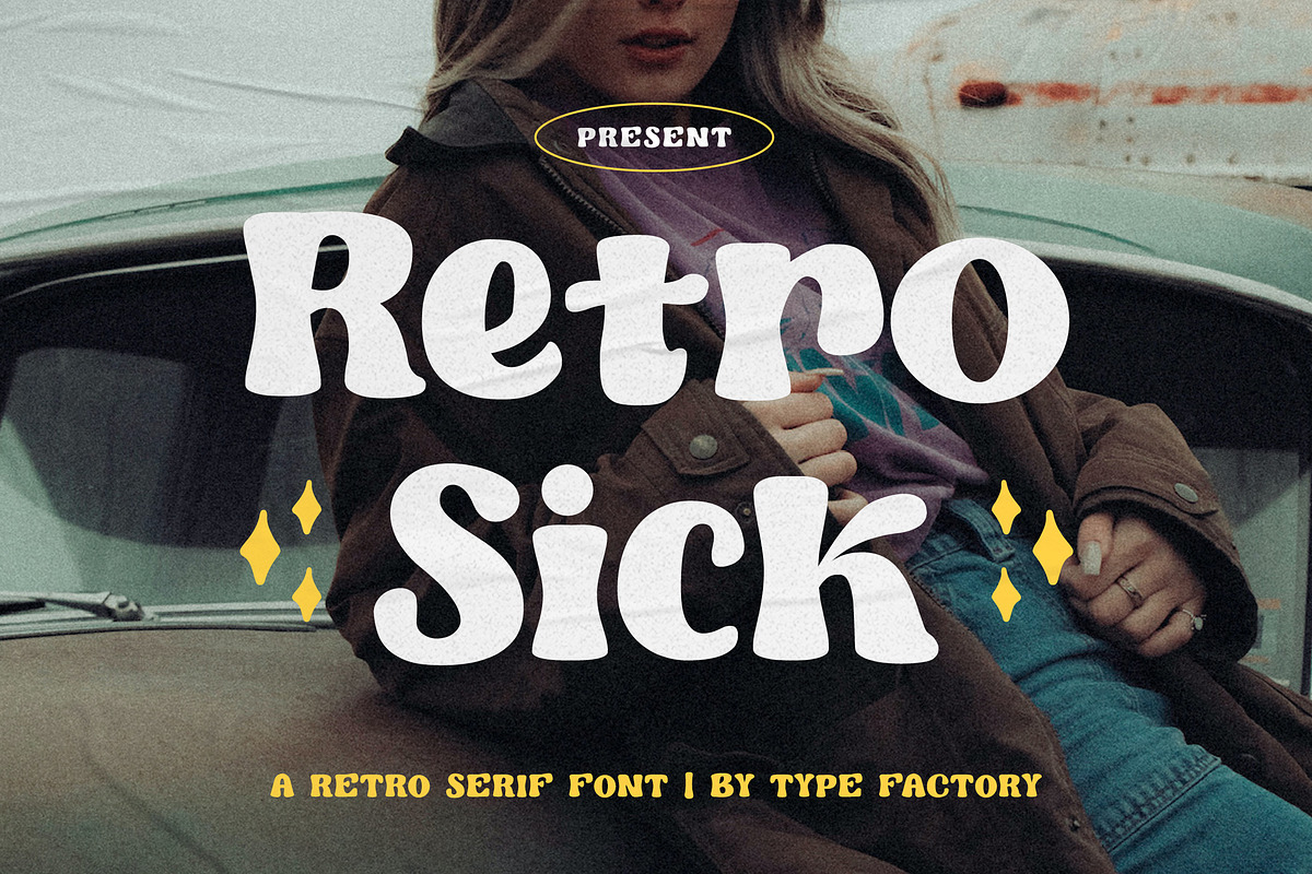 Retro Sick - Bold Serif Typeface, a Serif Font by Typefactoryco (Photo 1 of 8)
