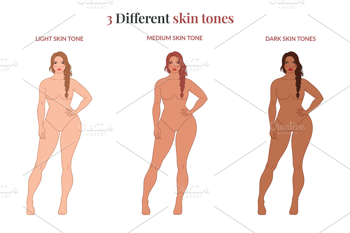 Plus Size Female Fashion Croquis, a Person Illustration by Shorena Fashion Draws (Photo 5 of 13)