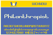 Philanthropist font, a Font by weknow (Thumbnail 1 of 8)