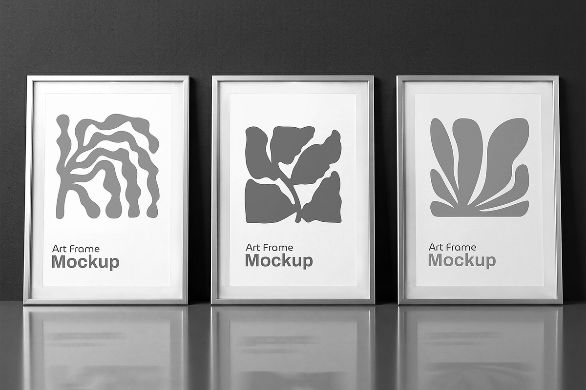Art Photo Frame Mockup Set, an Advertising Mockup by graphypix (Photo 3 of 4)
