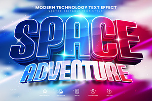 Space Adventure Vector Text Effect