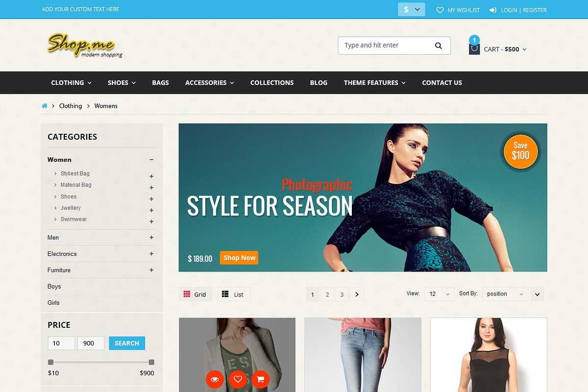 Shopme Ecommerce PSD Template, a Websites & App Template by DesignMarket (Photo 3 of 4)